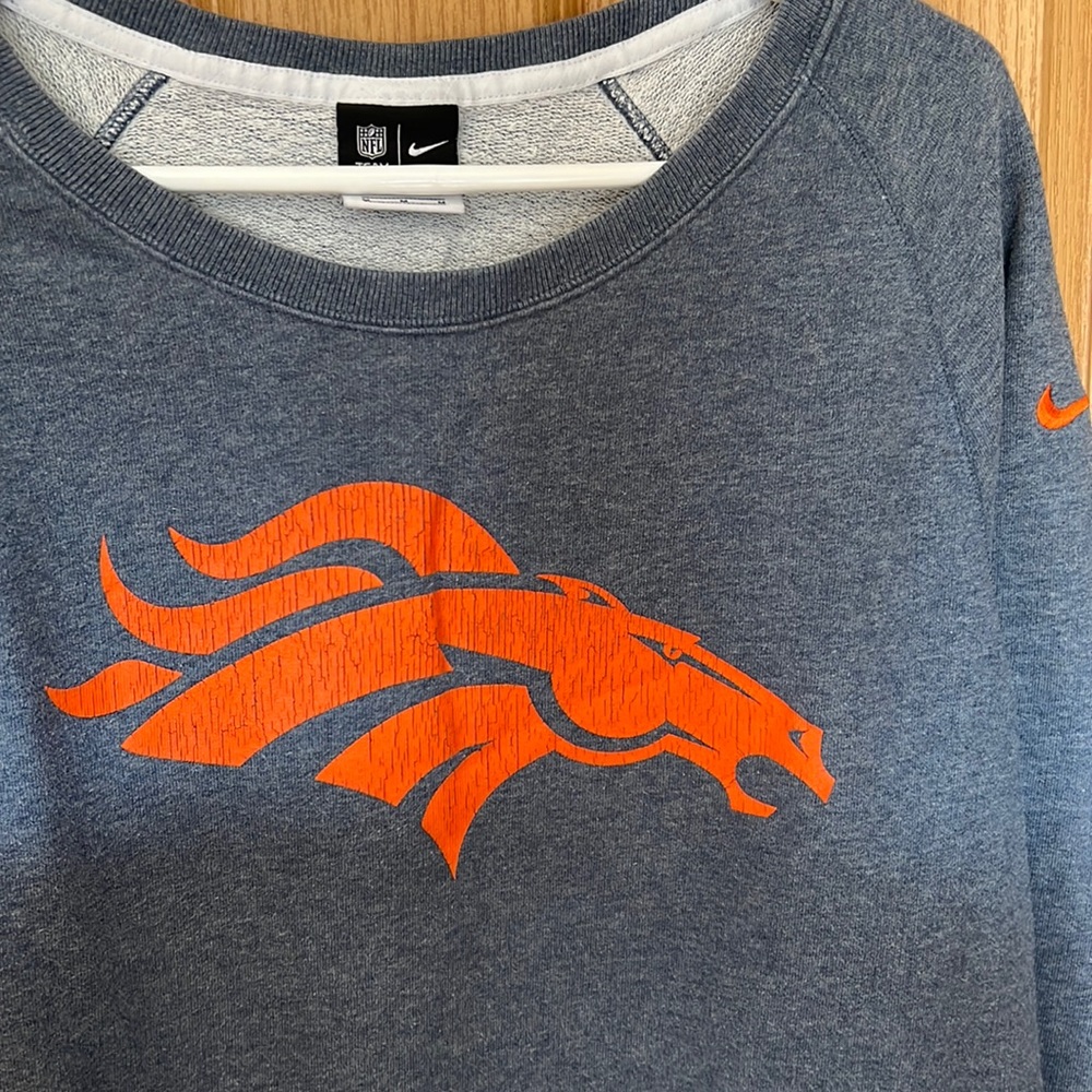 Nike Gray and Orange Sweatshirt